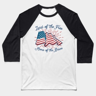 Land of the free because of the brave Baseball T-Shirt